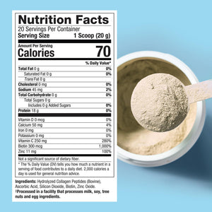 Purely Inspired Collagen Powder, Unflavored (20 Servings) - 20g Hydrolyzed Collagen Peptides Protein Powder for Women & Men - Grass-Fed & Pasture Raised Supports Hair - PrimeBioHealth - canada supplements