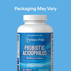 Puritan's Pride Daily Probiotic Acidophilus, 100 Million Live Cultures, Dietary Supplement for Digestive, Gut, and Immune Health, Soy, Sodium, - PrimeBioHealth - canada supplements