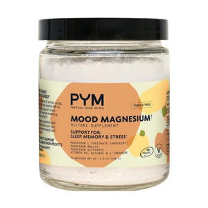 PYM Mood Magnesium Powder to Support Stress & Better Sleep, 30 Servings - Magnesium Glycinate, Magnesium Malate & l-Threonate, Yuzu Citrus | Non-GMO - PrimeBioHealth - canada supplements