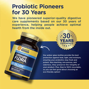 Renew Life Ultimate Flora Probiotics for Men 65 Billion CFU Delayed Release Vegan Capsules | Digestive Health | Immune Health | Dairy Free | 30 Count - PrimeBioHealth - canada supplements