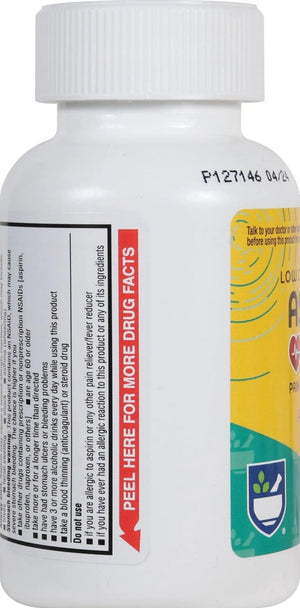 Rite Aid Aspirin Enteric Tablets - 81 mg Aspirin - 500 Count - Low-Dose for Headache Relief - Safety Coated - Aspirin Regimen - Migraine Medicine - Pain Relief - PrimeBioHealth - canada supplements