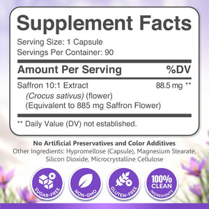 Saffron Supplements for Women 88.5mg Mood | Focus | Vision | Energy Support - PrimeBioHealth - canada supplements