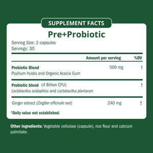 Semaine Super Powered Prebiotic + Probiotic for Women, Effective 3-in-1 Multi-Action Formula to Nourish Gut Health, Soothe IBS, Support Bloat Relief - PrimeBioHealth - canada supplements