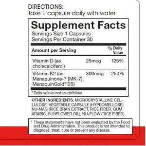 Silver Fern Vitamin K2-D3 Supplement Brand - Natural, Non-Synthetic - K2-7 as Menaquinone-7 (MK-7) - D3 as cholecalciferol - PrimeBioHealth - canada supplements