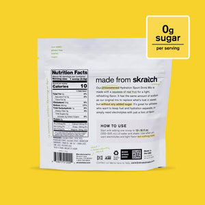 Skratch Labs Unsweetened Hydration Sport Drink Mix | Sugar Free | Electrolytes Booster | Lemon + Lime - 30 Servings | Non-GMO - PrimeBioHealth - canada supplements