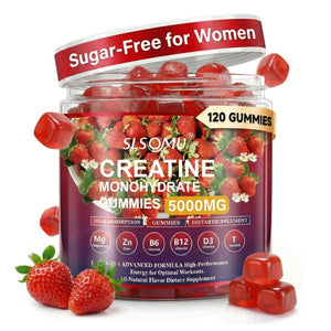 Slsomu Creatine Gummies for Women, 5000mg Pre-Workout Muscle Strength & Energy Support, 0 Sugar Creatine Gummy with L-Taurine, Zinc - PrimeBioHealth - canada supplements