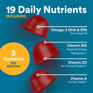 SmartyPants Men's Multivitamin Gummies with Omega 3 DHA/EPA, Methylfolate, Vitamin D3, C, B12, B6, A, K, Zinc - PrimeBioHealth - canada supplements