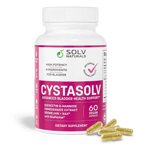 SOLV NATURALS CYSTASOLV Bladder & Pelvic Discomfort Formula - Enjoy Less Urgency & Flares* with Daily IC/BPS UTI Support – Premium Bladder & Urinary Support for Women & Men - 60 Vegan Capsules - PrimeBioHealth - canada supplements