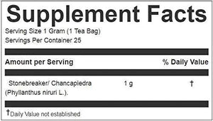 Stone Breaker Chanca Piedra Herbal Tea - 100% Naural from Peru ( 25 Tea Bags ) Natural Kidney Cleanse & Gallbladder Stones Support– Detoxify Urinary Tract, Flush Impurities, Clear Urinary System - PrimeBioHealth - canada supplements