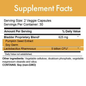 Stop Aging Now - BladderControl360 Formula - Bladder Control Support - Go-Less & Probiotics - Urinary Health Probiotic Supplement - Lactobacillus Rhamnosus, Pumpkin Seed & Soy Germ Extracts - 60 Vcaps - PrimeBioHealth - canada supplements