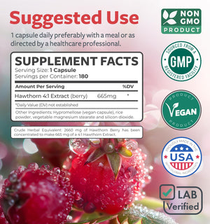 Super Potent Hawthorn Berry Extract Capsules - Hawthorn Berry Supplement Made from Extra Strength Concentrate to Support Heart and Digestive Health - Vegan Non-GMO & Gluten Free (4 Month Supply) - PrimeBioHealth - canada supplements