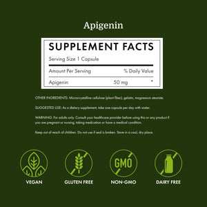 Swanson Apigenin – Sleep and Relaxation Supplement – Natural Support – 90 Caps, 50 mg (Packaging may Vary) - PrimeBioHealth - canada supplements