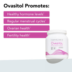 Theralogix Ovasitol Inositol Powder - 90-Day Supply - Myo-Inositol & D-Chiro Inositol for Hormone Balance & Ovarian Function Support - NSF Certified - 400 g (180 Servings) - PrimeBioHealth - canada supplements