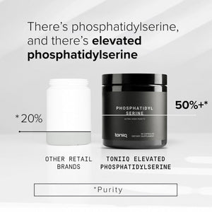 Toniiq Phosphatidylserine - 400mg Formula - World’s First 50% Purity - Highest Purity in the US - Soy Free Phosphatidylserine Supplement - PrimeBioHealth - canada supplements