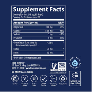 Trace Minerals Ionic Magnesium - Liquid Ionic Magnesium to Support Immune, Brain & Heart Health - Supplement to Aid Energy & Vitality - PrimeBioHealth - canada supplements