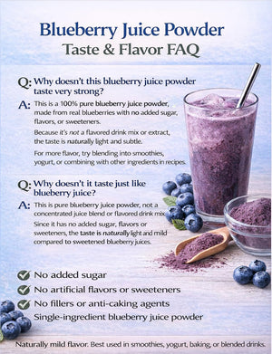 UNLEASH'D ORGANIC Organic Blueberry Juice Powder 16 oz – 100% Pure Natural Superfood, Rich in Antioxidants & Vitamins - PrimeBioHealth - canada supplements