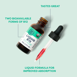 Vimergy USDA Organic Liquid Vitamin B12 Supplement 2500 mcg, Methylcobalamin & Adenosylcobalamin Fast-Absorbing Energy Support, Vegan, Non-GMO B12 Vitamins - PrimeBioHealth - canada supplements