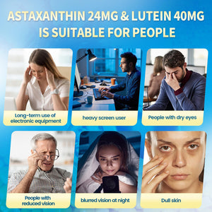 VivoNu 14-in-1 Astaxanthin 24mg & Lutein 40mg with Zeaxanthin Supplements, 6 Month Supply, Fresh Microalgae Source, Gluten Free Non-GMO, Supports Eye - PrimeBioHealth - canada supplements
