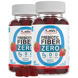 YumVs Sugar Free Prebiotic Fiber Gummies for Adults and Kids - Berry Flavor - Kosher Halal 4g High Fiber Supplement for Women and Men - PrimeBioHealth - canada supplements