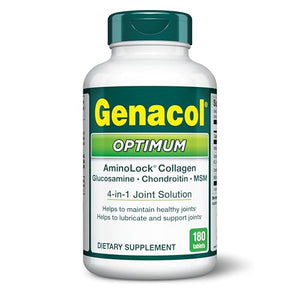 Genacol Optimum – Glucosamine, Chondroitin, MSM & Ultra-Hydrolyzed Collagen, Joint Support Tablets, 180 Count (60-Day Supply) GenacolBuy Supplements Australia
