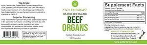Antler Farms New Zealand Primal Pack - 3 Bottle Bundle | Grass Fed Beef Liver, Beef Organs, Bone & Marrow Supplement Bundle, Cold Processed, Pure and Clean, 3 Bottles