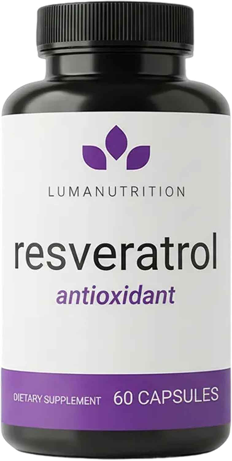 Luma Nutrition Pure Resveratrol Supplement - Antioxidant - 60 Capsules