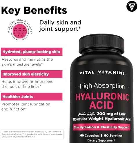 Vital Vitamins Pure Hyaluronic Acid 60 ct + Astaxanthin 60 ct
