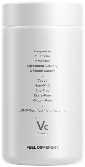 Codeage Liposomal Vitamin C+ Platinum - 1000 Mg Vitamin C Vitamins, Glutathione, NAC (N Acetyl Cysteine), Resveratrol, CoQ10, Rutin, Elderberry, Quercetin, Rosehip, Citrus Bioflavonoids - 180 Capsules CodeageBuy Supplements Australia