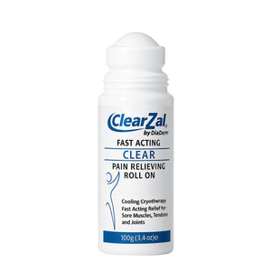 ClearZal Fast Acting Clear Pain Relieving Roll On Cooling Relief of Joint Pain, Muscle Pain, Muscle Soreness, and Swelling from Bruises or Injury - Non-Greasy - Homeopathy, 3.4oz Made in USA ClearzalBuy Supplements Australia