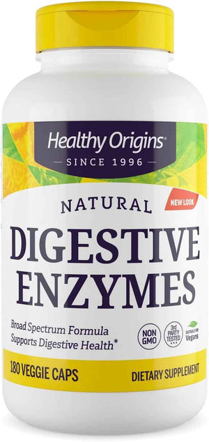 Healthy Origins Digestive Enzymes Broad Spectrum, 180 Veggie Caps