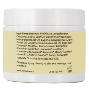 Zensah Recovery Muscle Balm - Relief Cream for Athletes, Rub for Tendonitis, Ankle Sprain, Lower Back, Knee, Shoulder, Neck, Foot, Shin Splints and Cramps ZensahBuy Supplements Australia