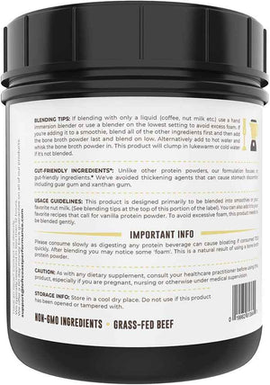Left Coast Performance Vanilla Bone Broth and Multi Collagen Powder for Joint, Hair, Skin, and Nails Support