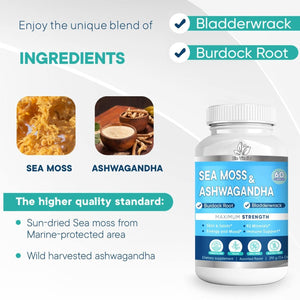 BIO VITALICA Sea Moss Ashwagandha Gummies - Organic Irish Seamoss & Ashwagandha Root Supplements for Supporting Energy for Men & Women, 60 Vegan Gummies BIO VITALICABuy Supplements Australia