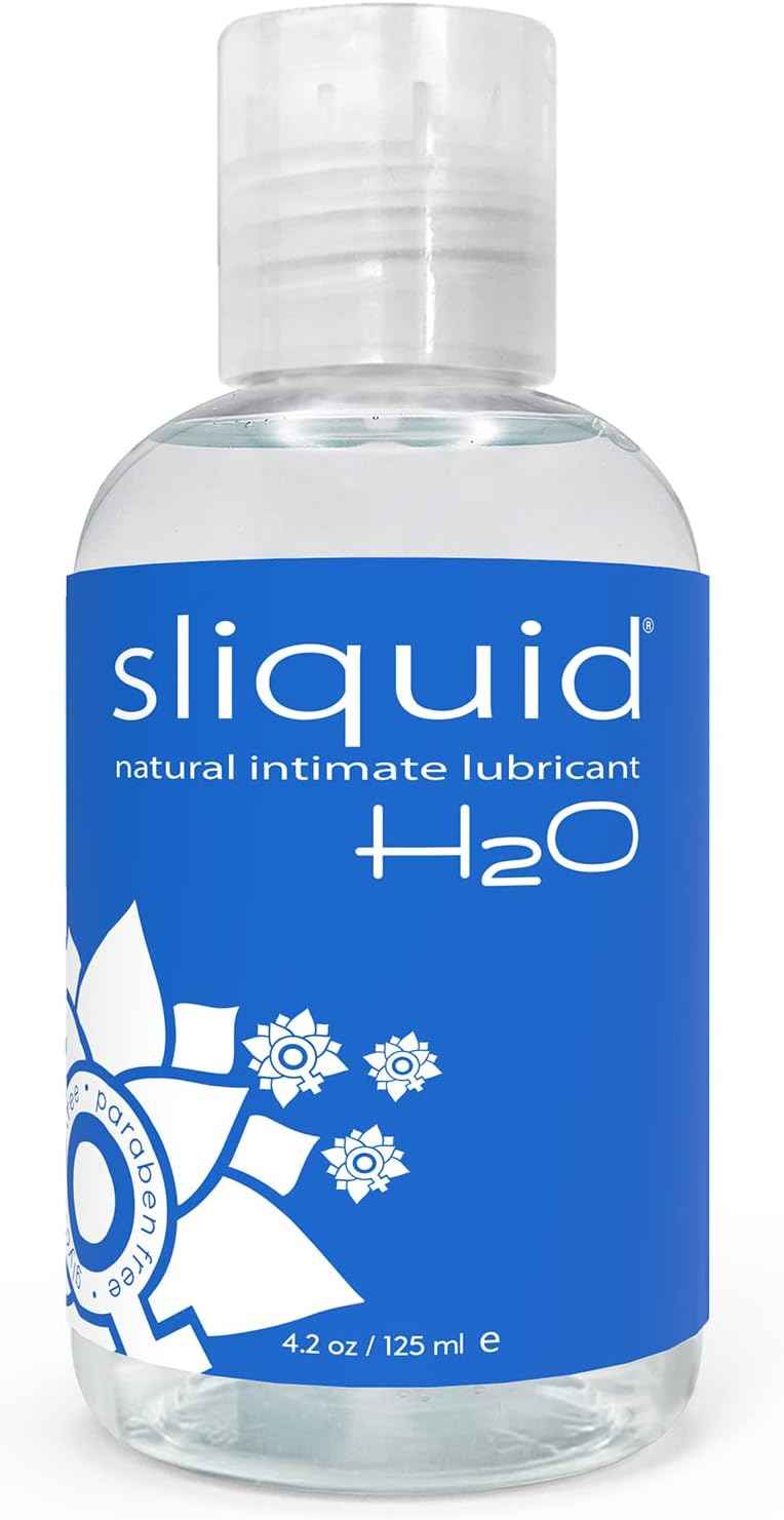 Sliquid H2O Water Based Lube Lubricant for Sex, Glycerin Free Personal Lubricant (4.2 Oz) Clear, Unscented