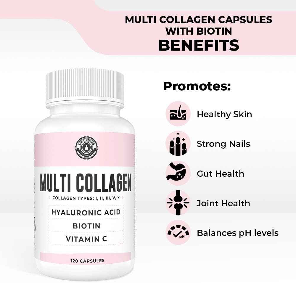 Left Coast Performance Beef Organ Complex Capsules, 180 Count + Multi Collagen Capsule, 120 Count