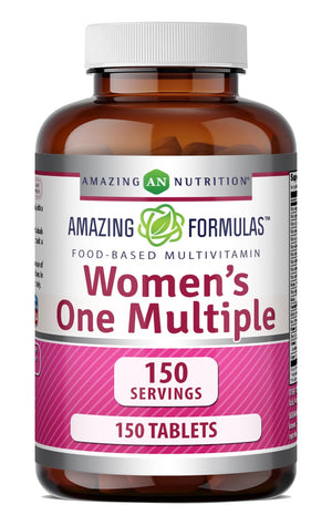 Amazing Formulas Women's One Multivitamin | Food Based | 150 Tablets, 5 Month Supply | Complete Blend of 40 Vitamins, Minerals & Probiotics Supplements | Non-GMO | Gluten-Free | Made in USA Amazing NutritionBuy Supplements Australia