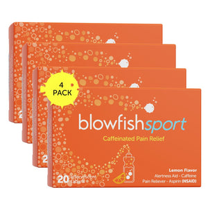 Blowfish Sport | 4 Pack | Pain Relief for Athletes | Eases Sore Muscles | Boosts Energy | Effervescent Formula Works Fast | Perfect for Morning Workouts BlowfishBuy Supplements Australia