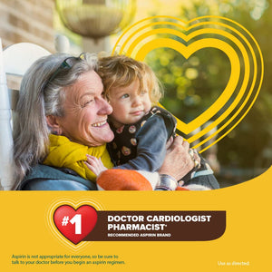 Bayer Aspirin Low Dose 81 mg, Enteric Coated Tablets, Doctor Recommended, Secondary Prevention of Cardiovascular Disease, 300 Safety Coated Tablets (Packaging may vary) Bayer buy supplements Au