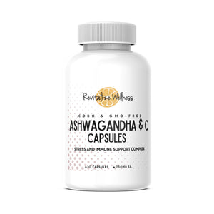 Revitalize Wellness Ashwagandha + Vitamin C Capsules | Stress and Immune Support Complex | with 550 mg Ashwagandha and 200 mg Vitamin C per Serving | 30 Servings Revitalize WellnessBuy Supplements Australia