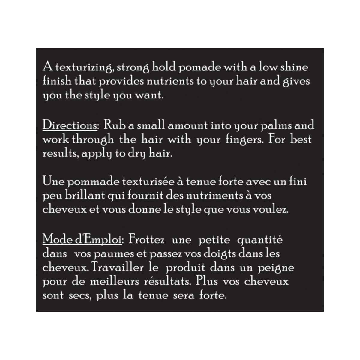 Brickell Men's Products Strong Hold Texturizing Pomade For Men, Pliable Hair Styling Fiber Pomade, With Hydrolyzed Proteins, Argan Oil, and Kaolin, 2 Ounce, Scented