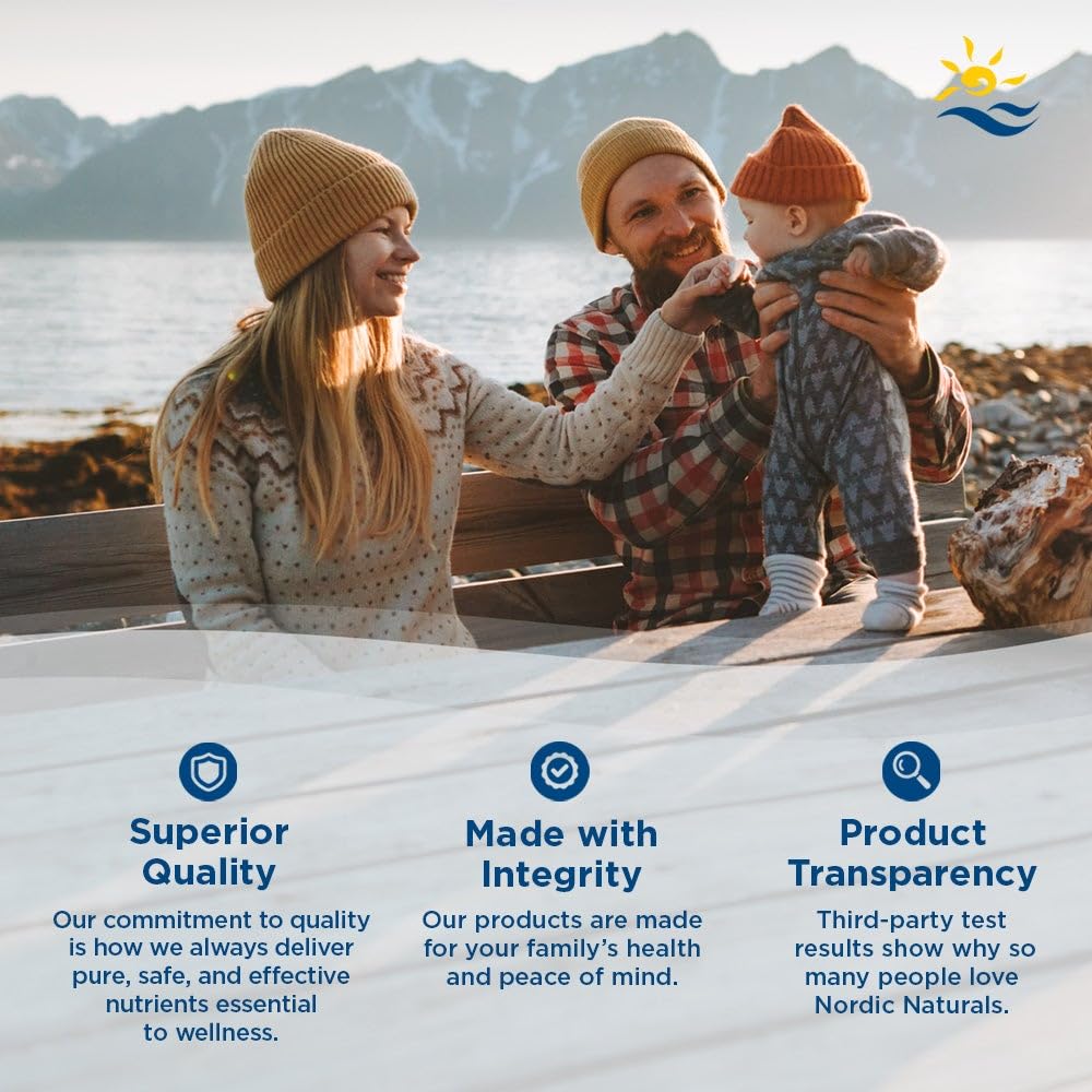 Nordic Naturals Omega-3D, Lemon Flavor - 8 oz - 1560 mg Omega-3 + 1000 IU Vitamin D3 - Fish Oil - EPA & DHA - Immune Support, Brain & Heart Health, Healthy Bones - Non-GMO - 48 Servings Nordic NaturalsBuy Supplements Australia