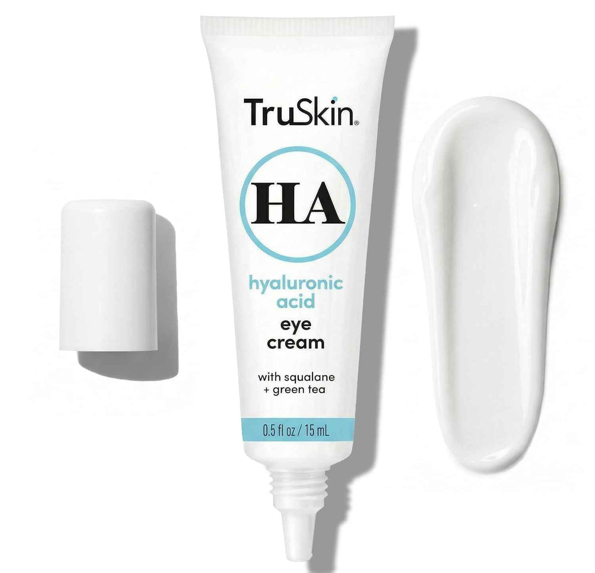 TruSkin Hydrating Eye Cream for Dark Circles & Puffiness, 0.5 fl oz | With Hyaluronic Acid, Squalane and Green Tea to hydrate, brighten and visibly smooth the under eye area
