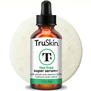 TruSkin Tea Tree Acne Serum with Salicylic Acid & Retinol, 1 fl oz | Helps to clarify acne-prone skin, refine the look of pores & complexion with Tea Tree, Niacinamide, and Vitamin C