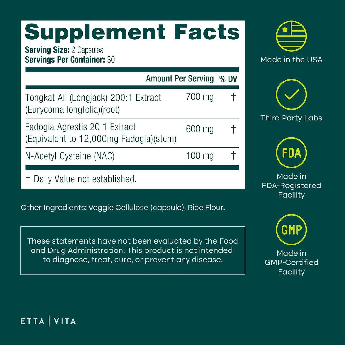 Testosterone Booster for Men with Tongkat Ali & Fadogia Agrestis [200:1 Longjack] - Lean Muscle Recovery for Men and Women, Hormonal Balance with NAC Liver Support, Detox & Cleanse, 60ct (Made in USA)