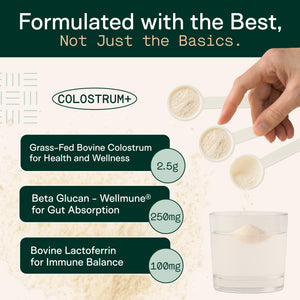 Adapt Naturals Colostrum Supplement with Lactoferrin & Beta-Glucan, Bio-Avail Grass Fed Bovine Colostrum Powder for Gut Health, Immune Support & Vitality | Non-GMO, 2500mg, Unflavored - 30 Days Supply ADAPT NATURALS BY CHRIS KRESSERBuy Supplements Australia