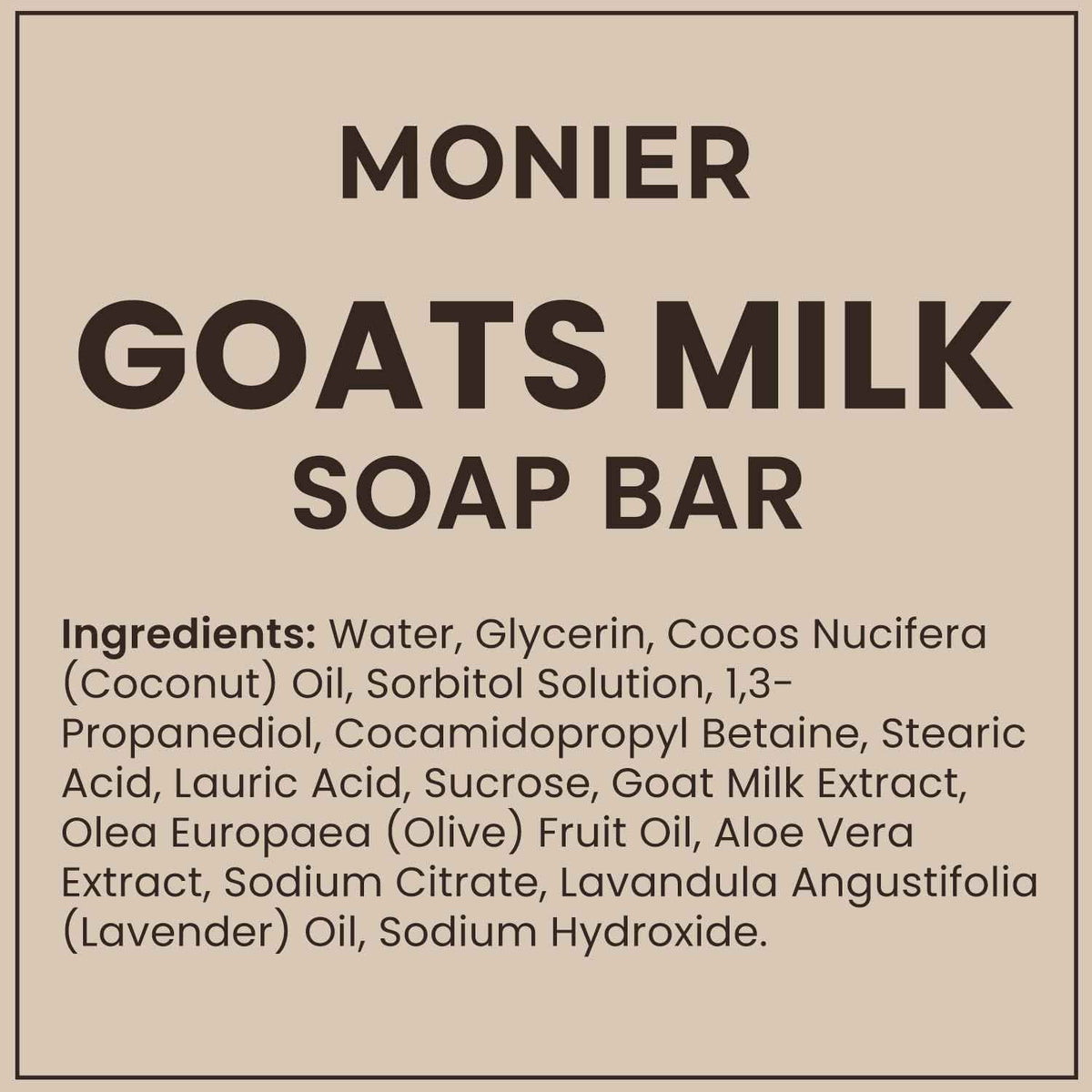 MONIER Goat Milk Soap Bar For Dry & Sensitive Skin - 100% Natural & Organic | Skin Care, Enriched With Shea Butter, Use On Face, Body & Hands, For Men, Women, Kids & Baby (Lavender, 3 Pack)