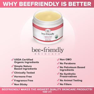 BeeFriendly Organic Vaginal Moisturizer, USDA Certified, Natural Vulva Cream For Dryness, Itching, Irritation, Redness, Chafing Of Vagina Due To Menopause & Thinning 2 oz BeeFriendly buy supplements Au