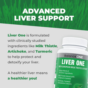 Balance ONE Liver Support Supplement with Milk Thistle, Molybdenum, Dandelion Root & Choline – Liver Health, Detox Pathway & Antioxidant Support – Vegan Capsules, 1 Month Supply – Liver One Balance ONE buy supplements Au