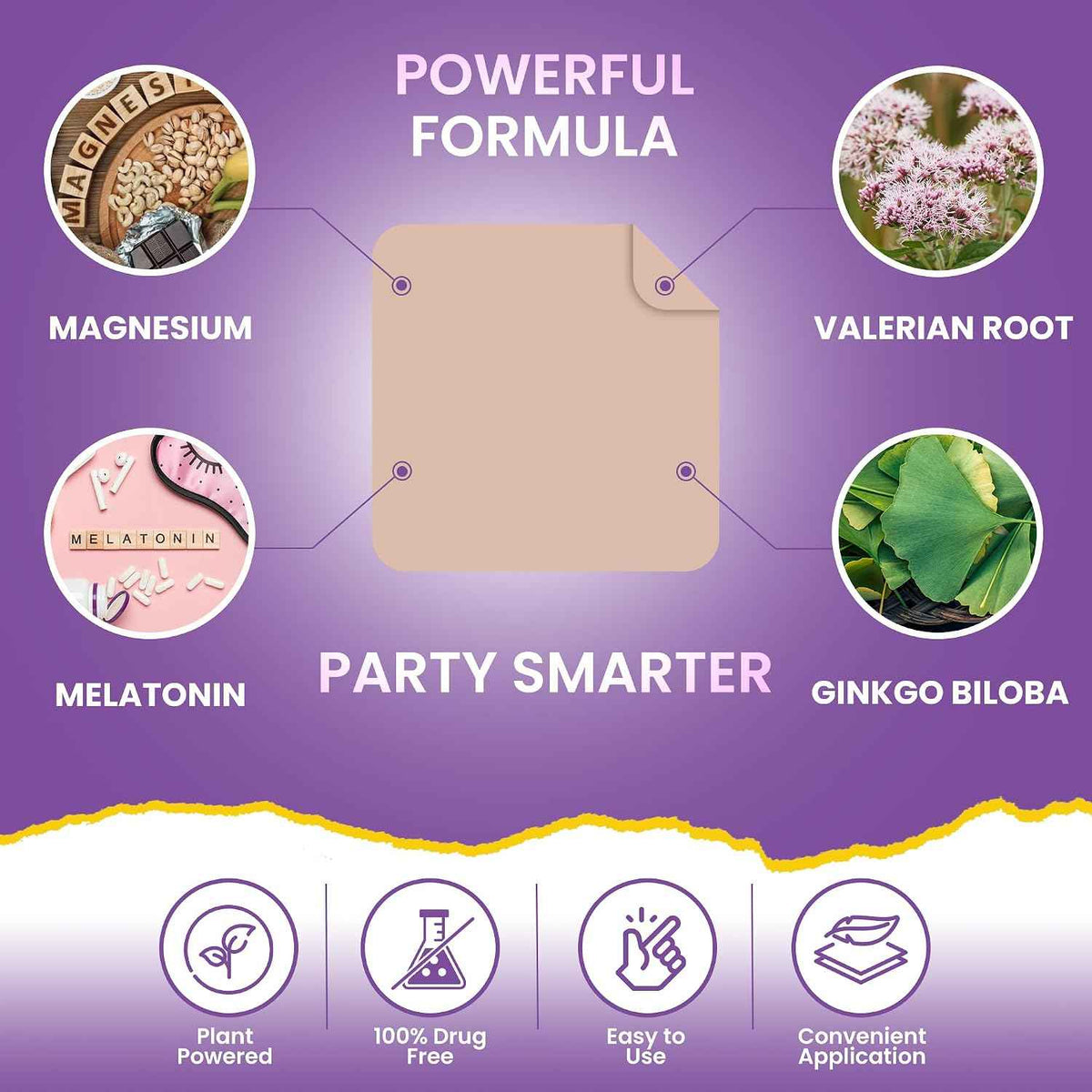 Recovery Patches 60 Pack - Wake Up Refreshed & Energized | Skin-Friendly | 100% Natural Ingredients, Patch For Party, Skin-Friendly & Waterproof, Apply Before Drinking, Enhanced Morning Formula