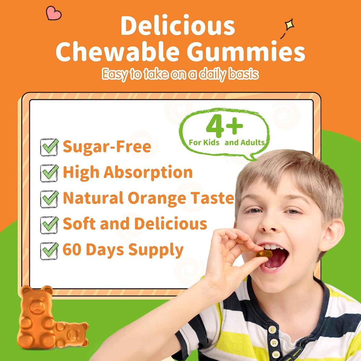 2 Pack Magnesium Gummies for Kids & Adults- Magnesium Glycinate